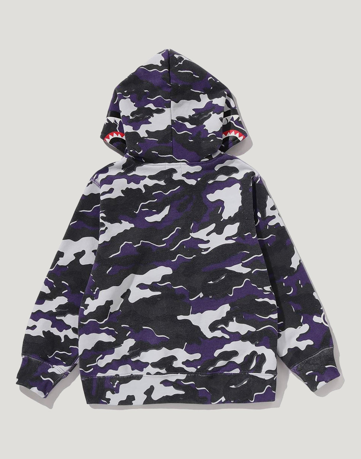 GLITCH WOODLAND CAMO SHARK ZIP HOODIE KIDS