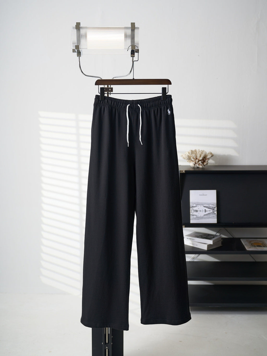 Polo Ralph Lauren Men's Drawstring Wide‑Leg Sweatpants, Red Pony Embroidery