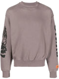 Heron Preston flaming skull sweatshirt