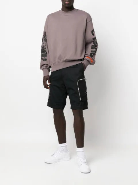 Heron Preston flaming skull sweatshirt