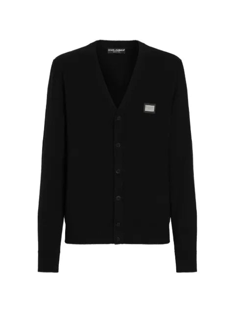 Dolce & Gabbana logo-tag cashmere-wool cardigan