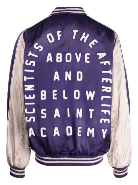 SAINT MXXXXXX logo-embroidered bomber jacket