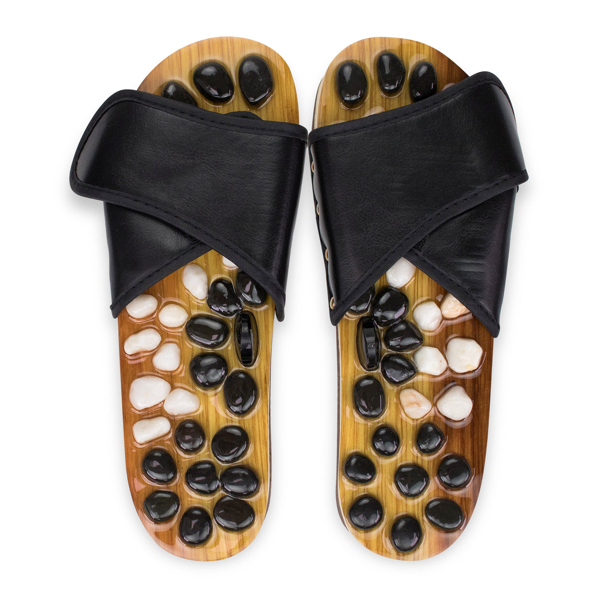 BLACK MASSAGE SANDALS