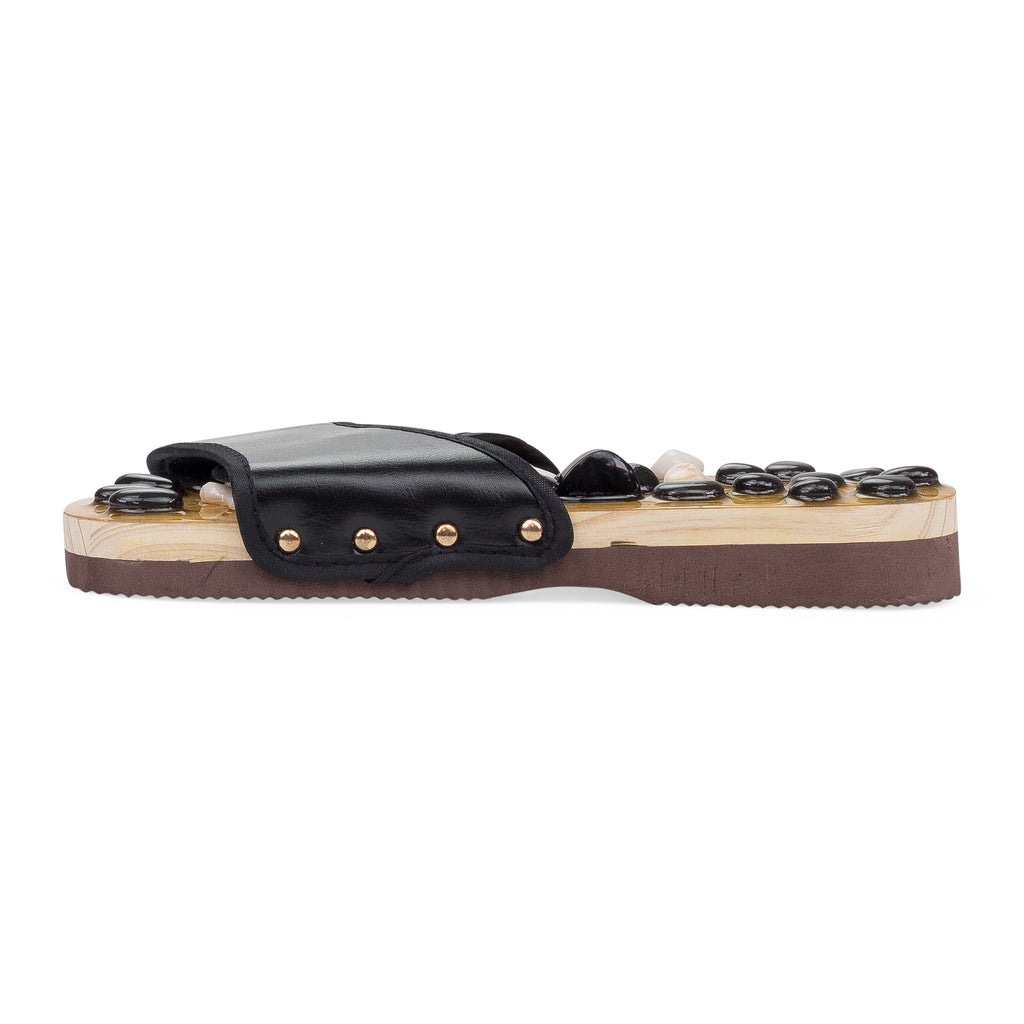 BLACK MASSAGE SANDALS