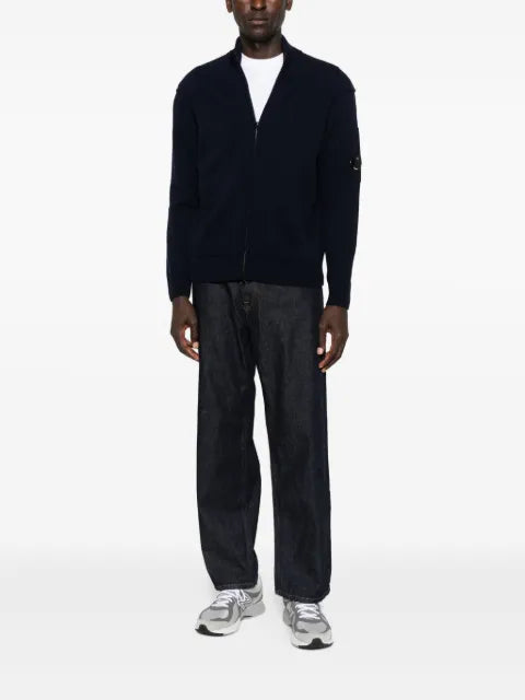 C.P. Company lambswool zip-front cardigan
