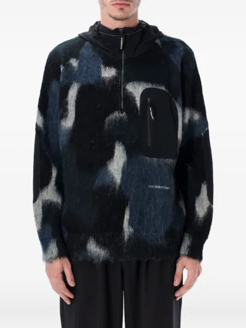 and Wander hooded zip sweater
