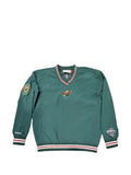 Mitchell & Ness logo-patch V-neck sweatshirt