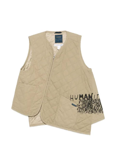 Comme Des Garçons Shirt quilted asymmetric gilet
