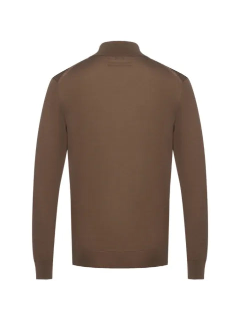 Zegna half-zip high-neck sweater