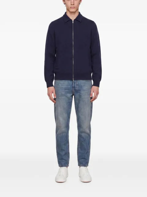 Lardini zip-up knitted jacket