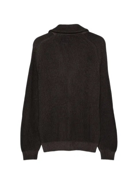 Fedeli ribbed-knit shawl-lapel cardigan