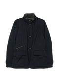 Moorer high-neck press-stud jacket