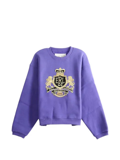 ERL crest-patchwork sweater