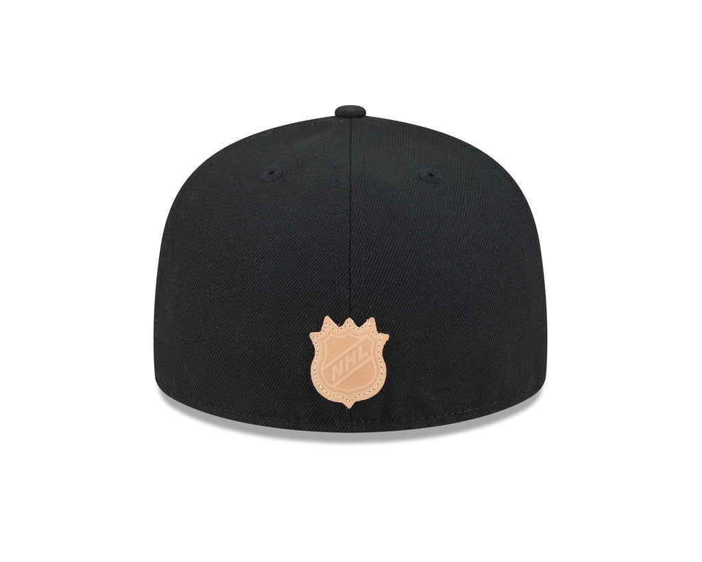 New Era 5950 Chicago Blackhawks Leather Visor Fitted Hat
