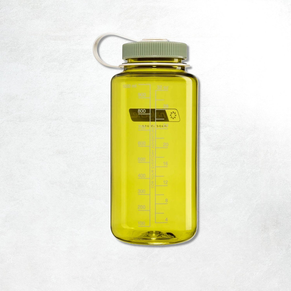 Nalgene 1L Wide Mouth Tritan Sustain Water Bottle: Endive Green/ Oil Green