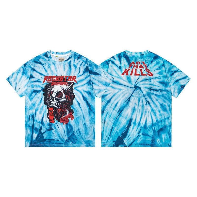 Gallery Dept T-Shirt Letter Pattern Washed Old Short Sleeve T-Shirt