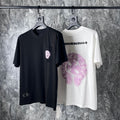 Chrome Heart T Shirts Pink Sanskrit Leather Short Sleeve T-Shirt