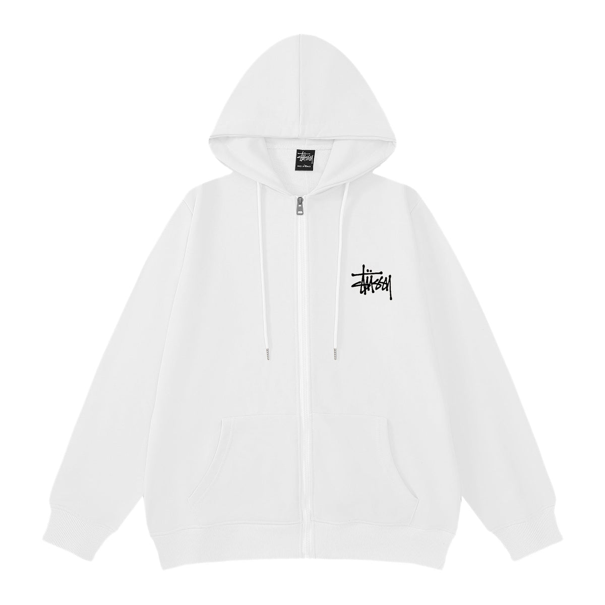 Stussy Hoodie Embroidered Fleece Fashion Cardigan Zip Hoodie