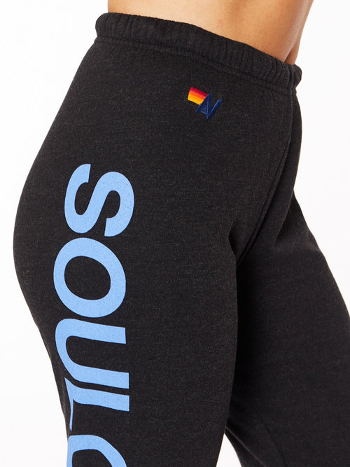 4 STRIPE  SWEATPANTS BLACK