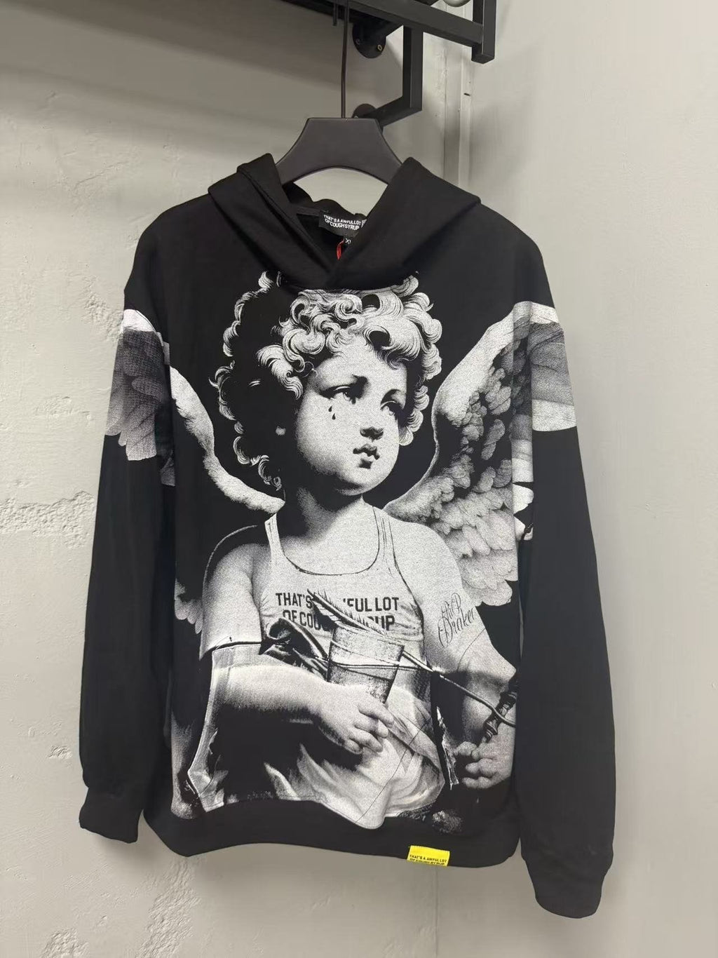 THAT'S A AWFUL LOT OF COUGH SYRUP Angel Tears Graphic Hoodie