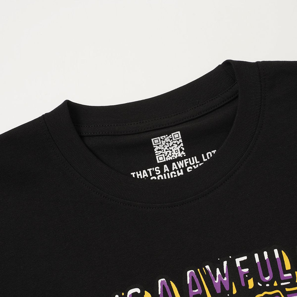 THAT'S A AWFUL LOT OF COUGH SYRUP Black Front & Back Graphic T-Shirt
