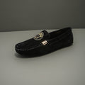 Versace Black Gold-Tone Hardware Loafers