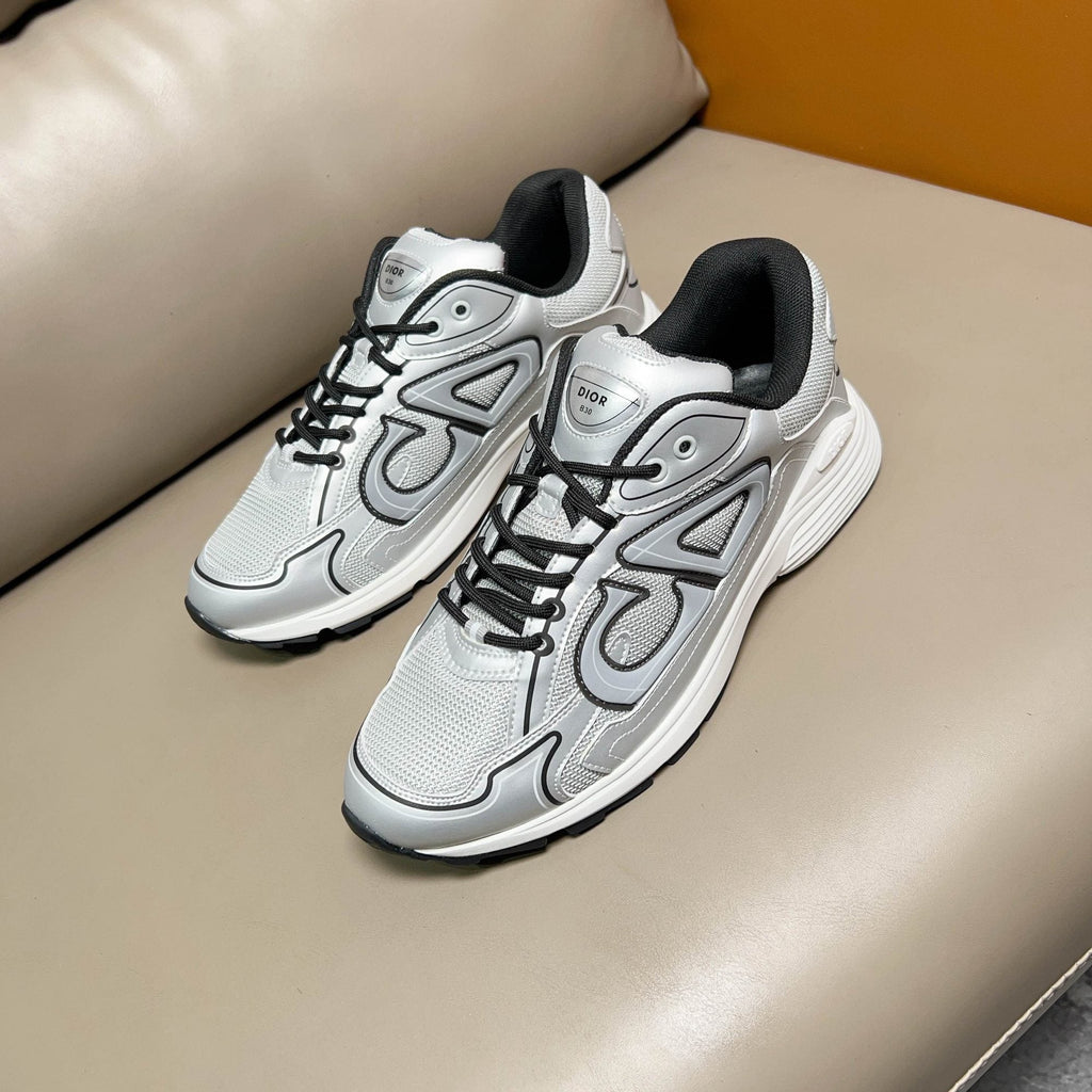 Dior Light Gray and Silver Sneakers