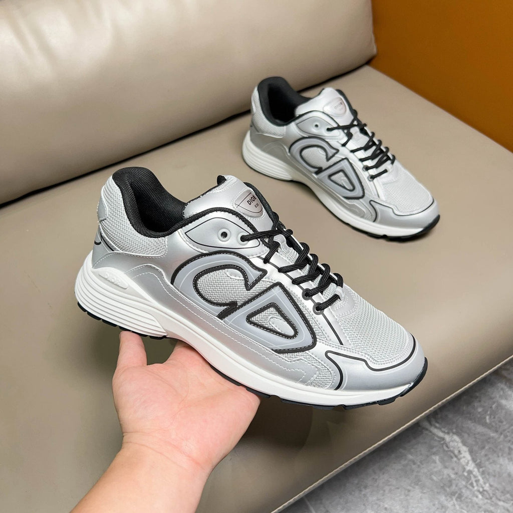 Dior Light Gray and Silver Sneakers