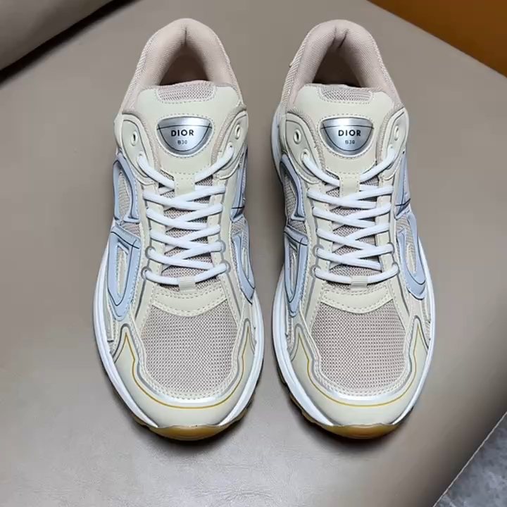 Dior Light Gray and Silver Sneakers