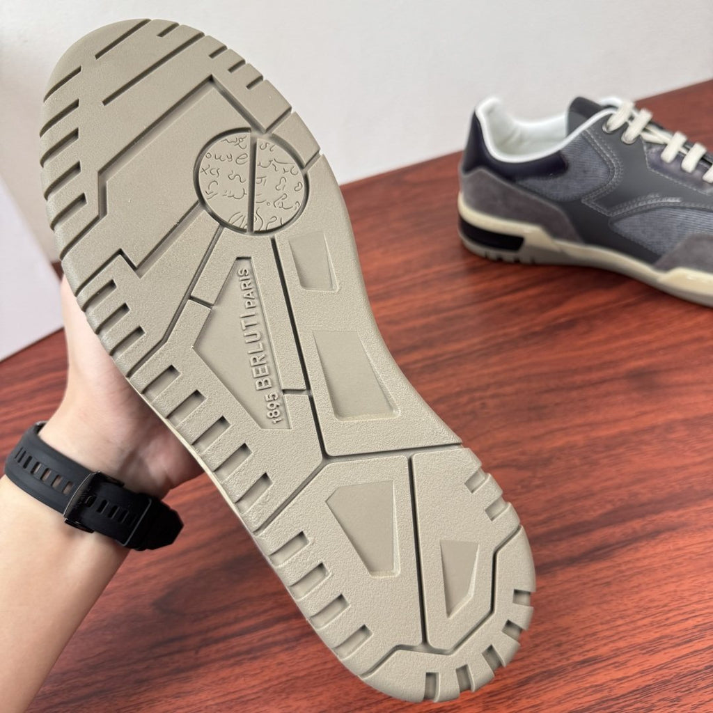 Berluti Paneled Low-Top Sneakers