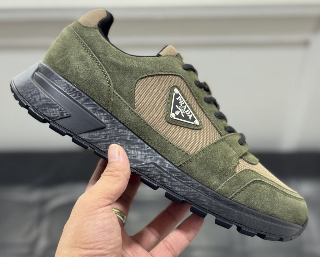 Prada Paneled Chunky-Sole Sneakers