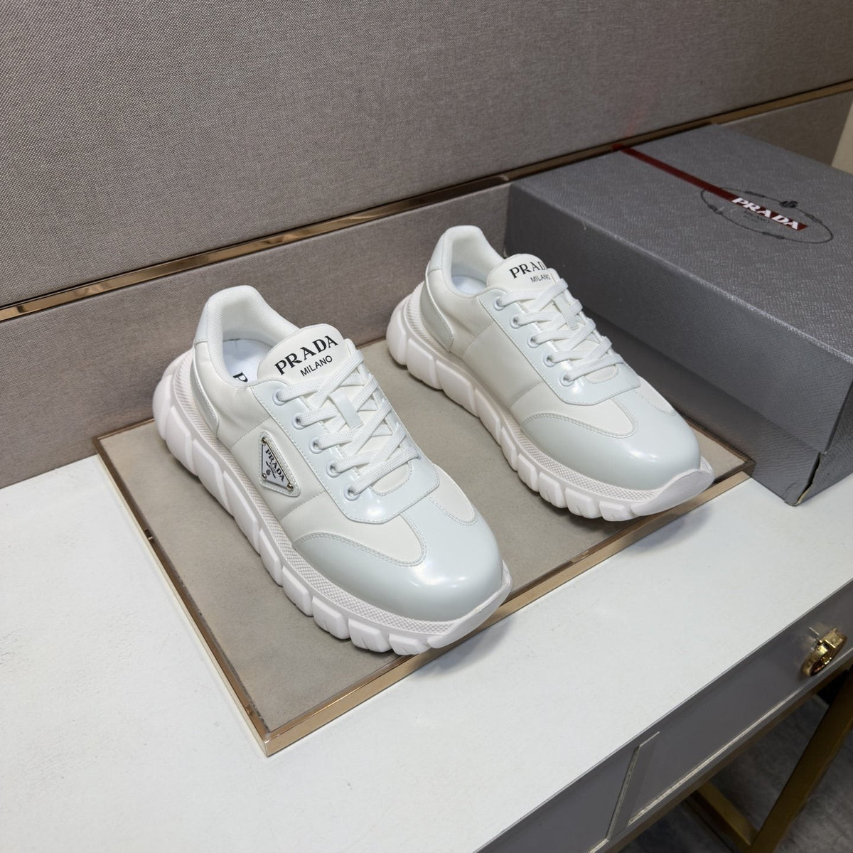 Prada Men's Chunky Sole Sneakers